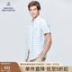 Brooks Brothers/布克兄弟男士经典格纹牛津纺短袖免烫休闲衬衫