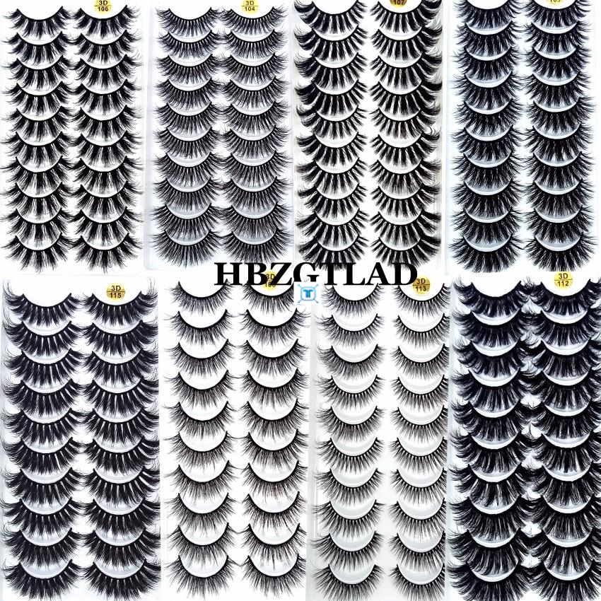 NEW 3/5/10 pairs 100% Real Mink Eyelashes 3D Natural False