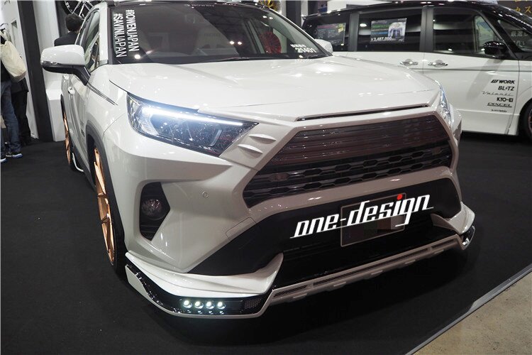 适用于2020款荣放rav4改装包围rowen狼炎款前唇侧裙汽车包围