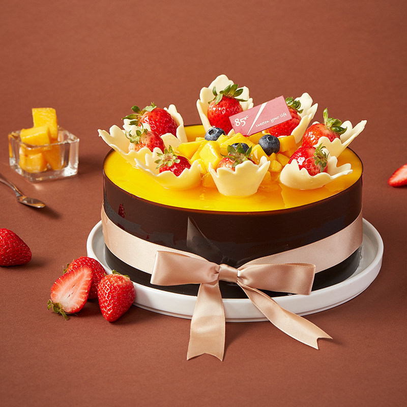 电子券 85度c 纯情蜜语 水果慕斯生日蛋糕 1份 优惠代金兑换券