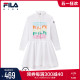 FILA x MSGM斐乐童装儿童裙装2022春秋新款女大童时尚印花连衣裙