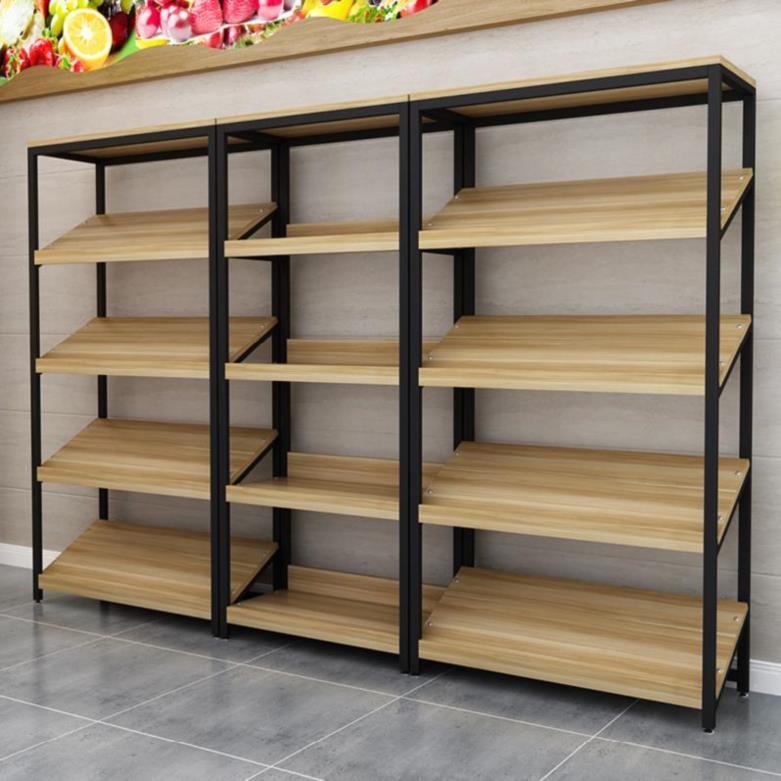 家纺展示柜_产品展示架家纺精品复古红酒斜面书柜多层样品落地化妆品