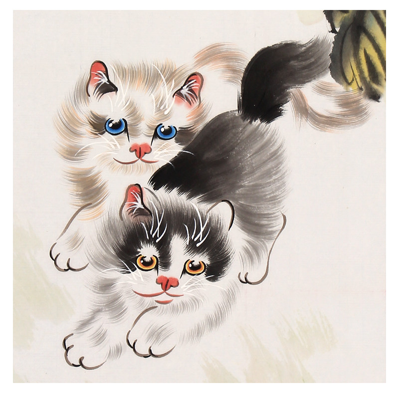 孙菊生《双猫图》