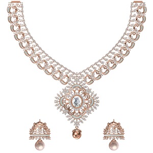 百赫18k金钻石项链高级婚嫁珠宝宴会珠宝贵族珠宝定制