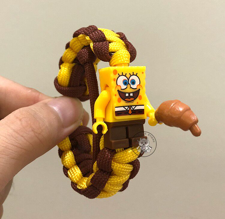 情侣手链饰品 一对_情侣手链一对手绳编织乐高积木手环海绵宝宝饰品