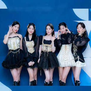 重工款Red Velvet女团同款演出服时尚甜美连衣裙打歌表演服