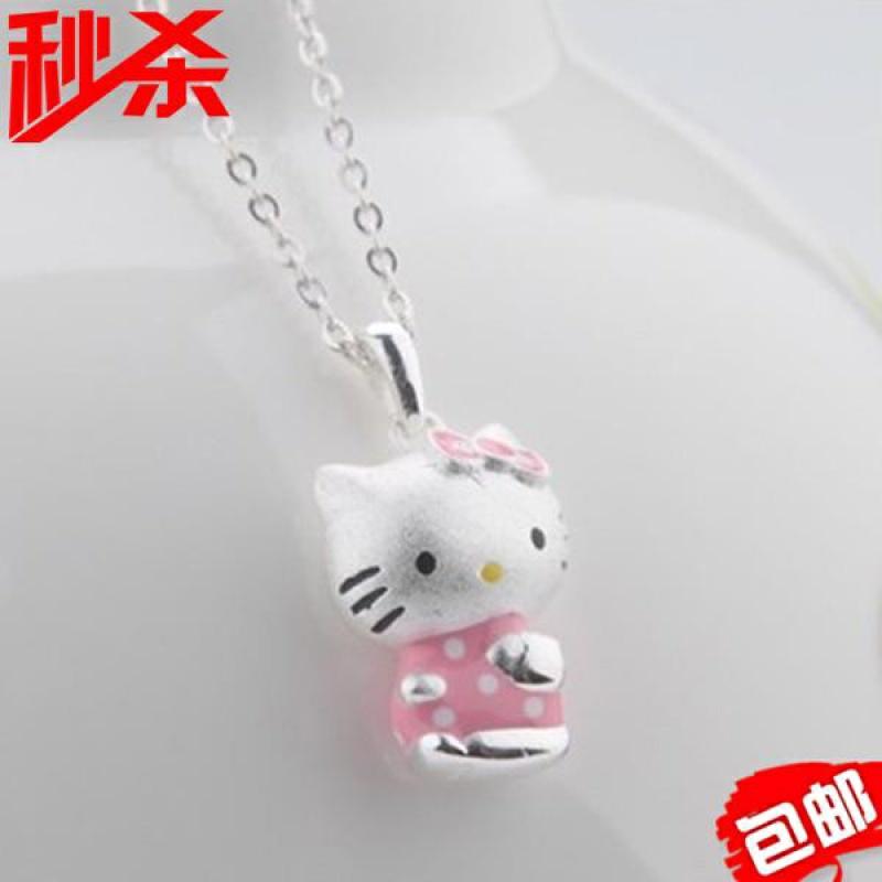 925银hello kitty纯银气质卡通吊坠3D硬银凯蒂猫银饰锁骨项链女|ruв категории Украшения,ювелирные изделия, ожерелье - от Buy2taobao.com для оказания профессиональной услуги покупки агента Taobao