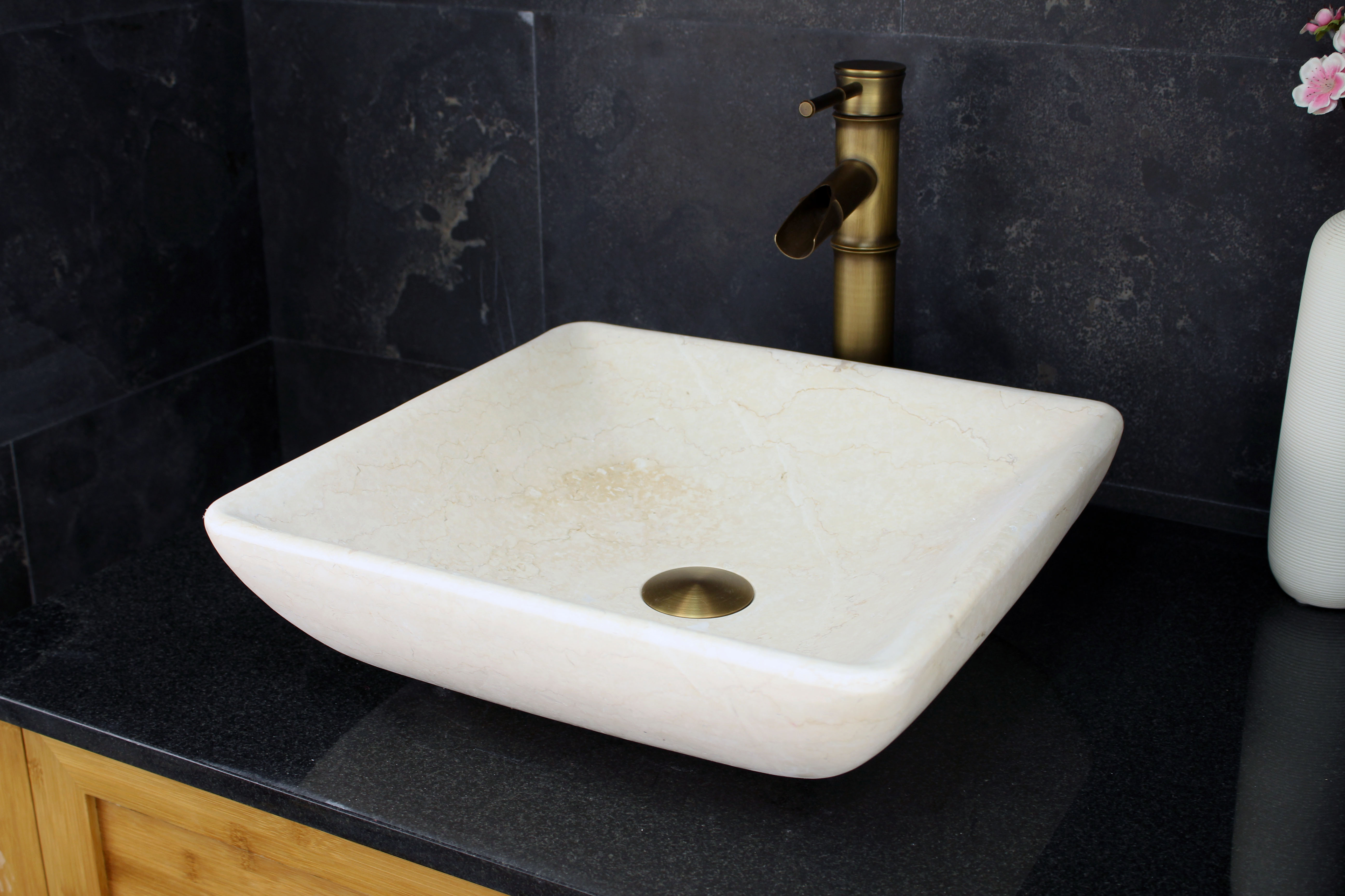 大理石台上盆天然石头现代简约欧式创意家用艺术卫生间石材洗手盆