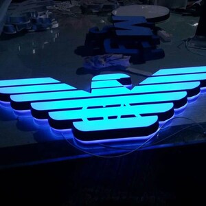 门头招牌迷你字发光字不锈钢拉丝平面字霓红灯立体字logo设计制作