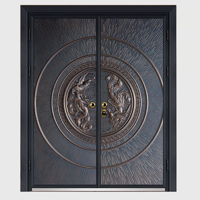 防爆铸铝门别墅大门双开门进户门铜门乡v村入户门防盗子母门定制已售