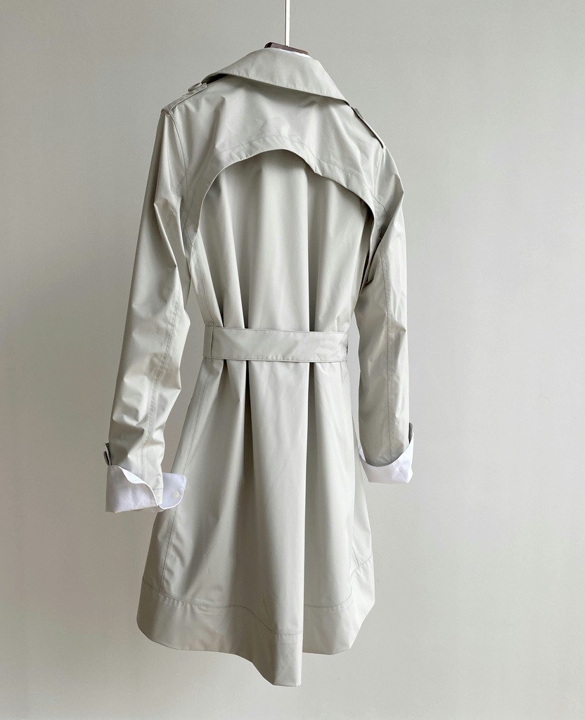 现货中性风穿搭中长款 双排扣薄风衣外套女外套欧美ins女装夏