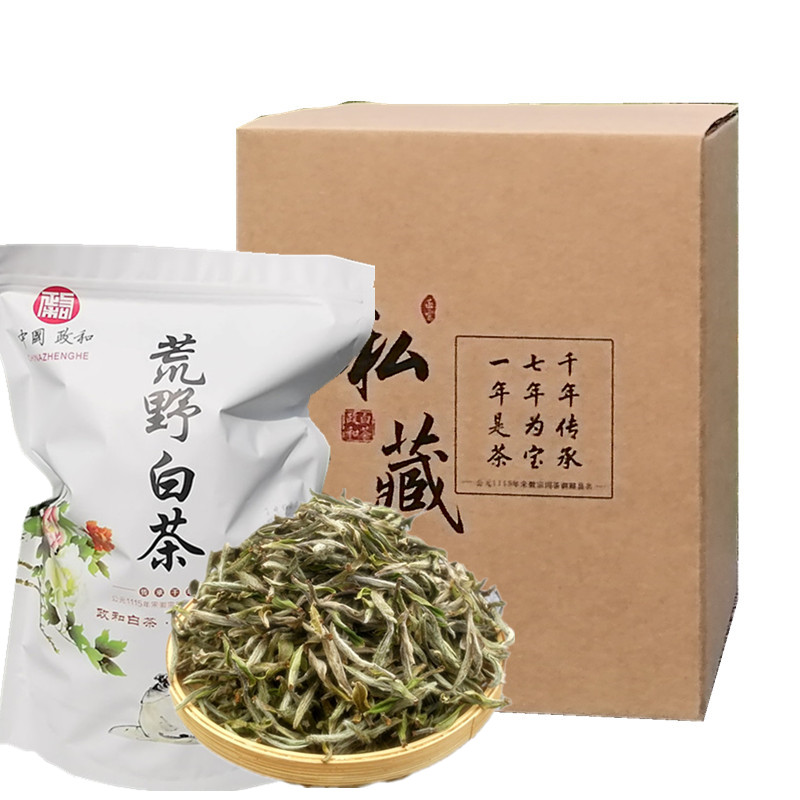 荒野白茶政和白茶新茶头采清明前茶也达茶业白牡丹王500克珍藏