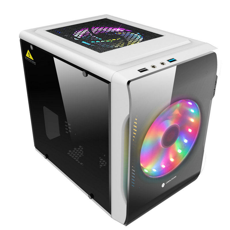 玩嘉ice甲壳虫2代机箱 台式机电脑小机箱 itx迷你全侧透主机机箱