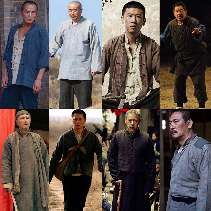 晚清白鹿原同款民国风影视古装农民地主家丁话剧群演棉麻演出服装