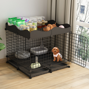 宠物围栏狗狗隔离门猫笼子护栏铁小型犬自由组合室内狗窝家用栅栏