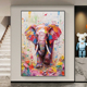 现代轻奢入户走廊过道大象大芬村手绘油画玄关挂画抽象客厅装饰画