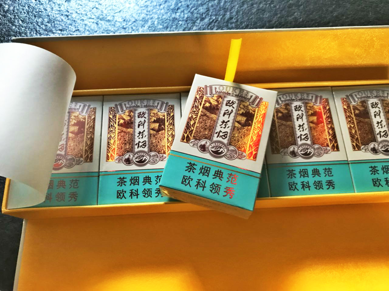 欧科领秀条装包邮侧开盒清肺戒烟替烟茶烟不含尼古丁清肺非云领