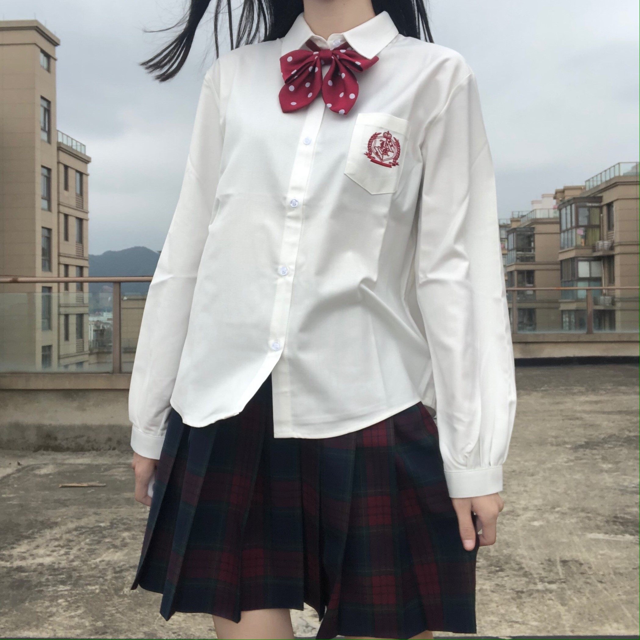 特价dk制服_【刺篇】原创jk/dk制服刺绣男女款黑白秋冬长袖衬衫优惠券