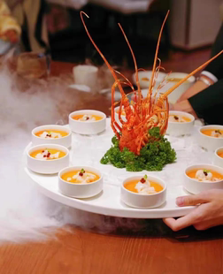 创意澳洲龙虾大号中式陶瓷分餐盘高端酒店包厢意境菜干冰盘餐具