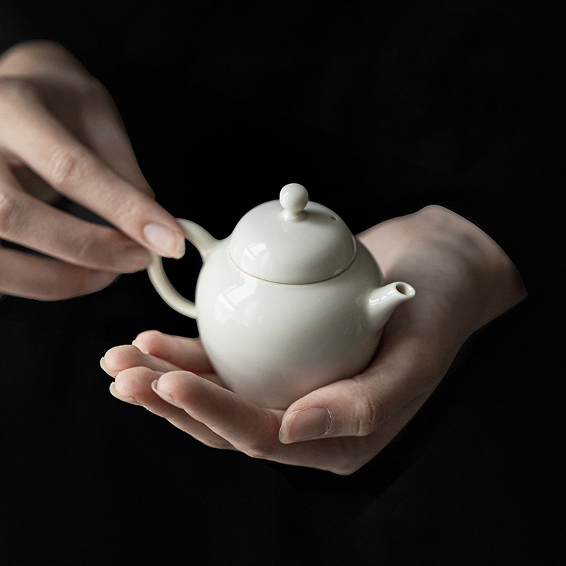 草木灰釉手工陶瓷茶壶球孔过滤粗陶泡茶壶功夫茶具日式家用小茶壶
