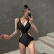 泳衣女士2025新款纯欲风黑色连体性感比基尼露背显瘦高级感泡温泉