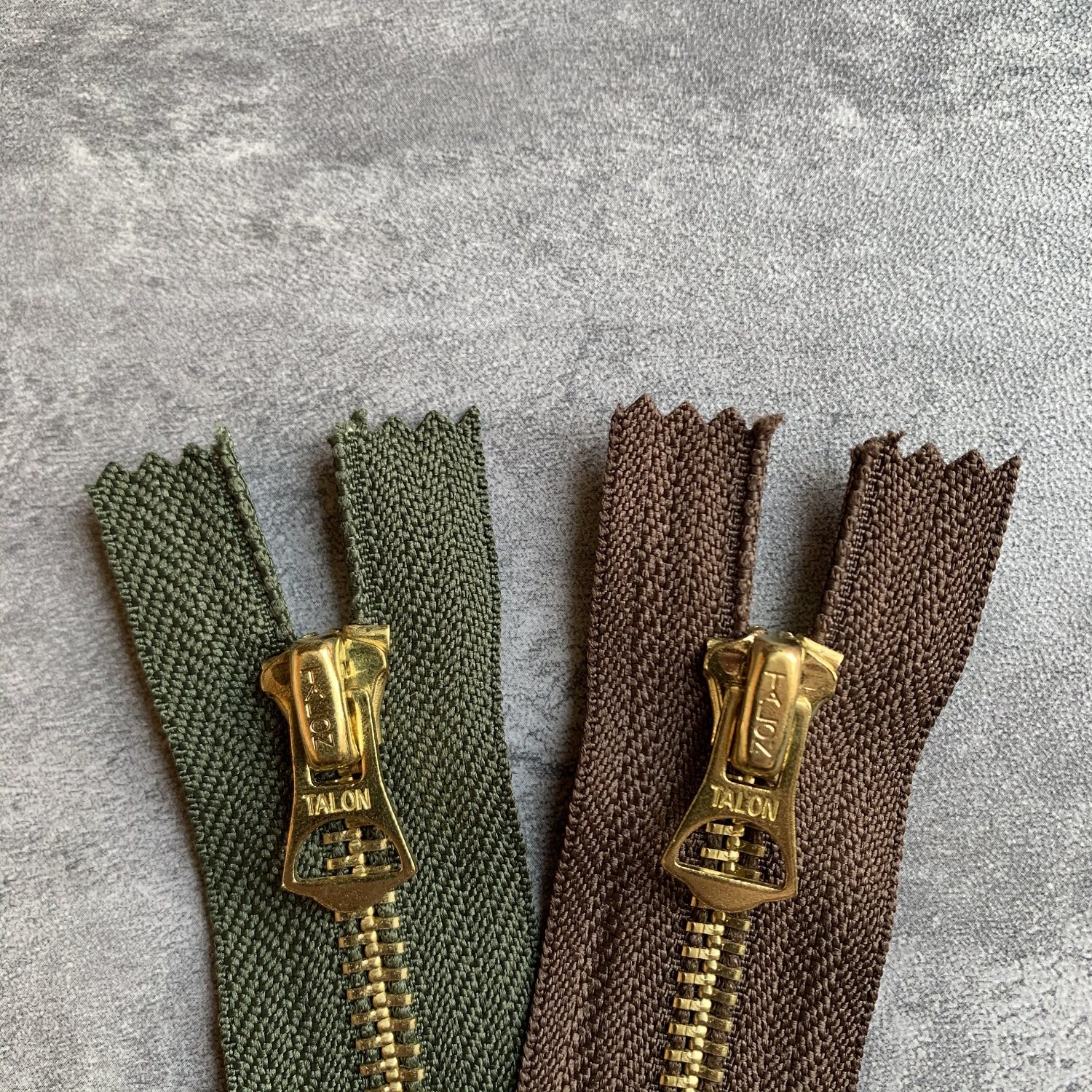 talon 19 泰龙 复古黄铜 5#号拉链 绿棕黑色 闭尾 20/30cm