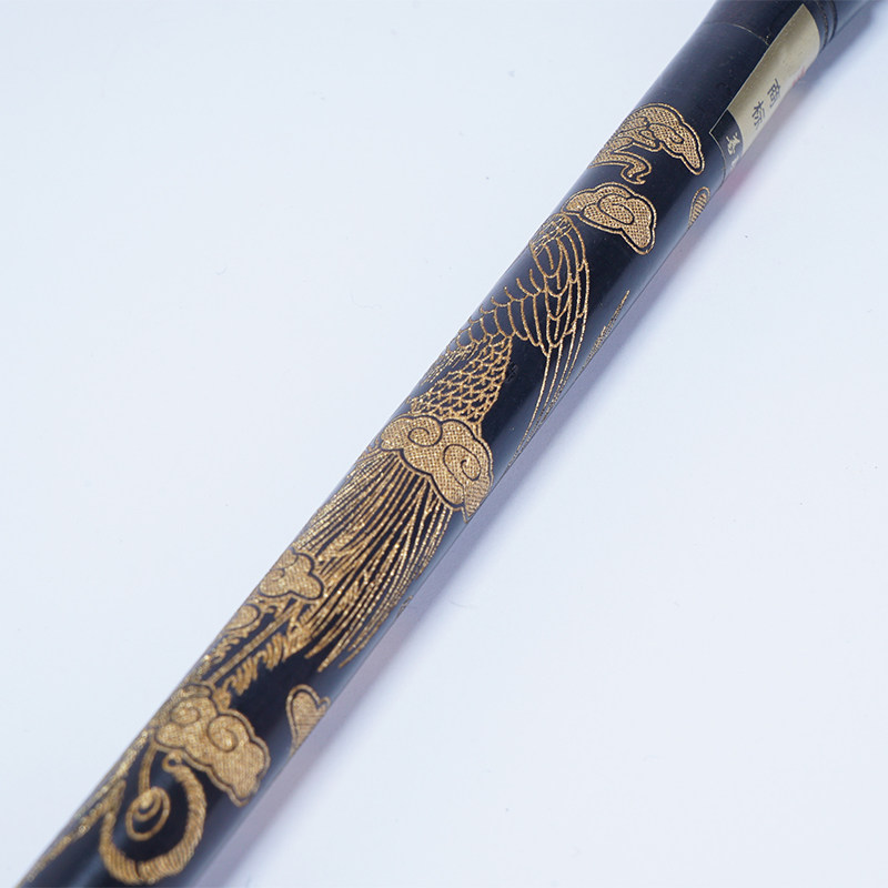 国家级非遗传承湖笔王小卫制《金龙金凤》书写作画送礼紫光檀木