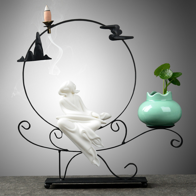 创意陶瓷水培植物花瓶新品小清新绿萝花器家居装饰品铁艺香炉摆件在类目 鲜花速递/花卉仿真/绿植园艺, 花瓶/花器/花盆/花架(新), 花瓶中 - 来自Buy2taobao.com提供专业的淘宝代购服务