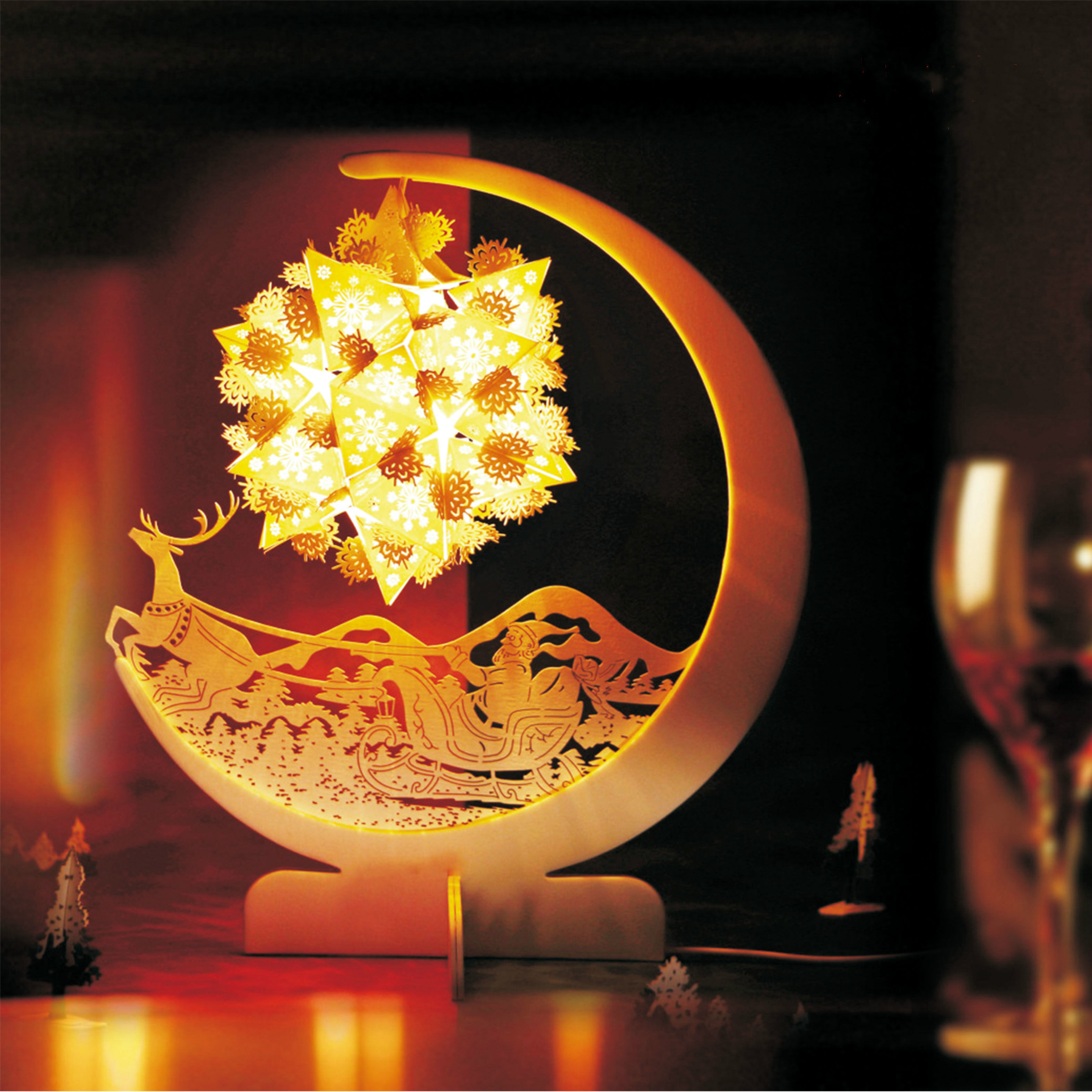 文创礼物光影纸雕灯diy材料包手工创意生日礼物圣诞布置装饰夜灯