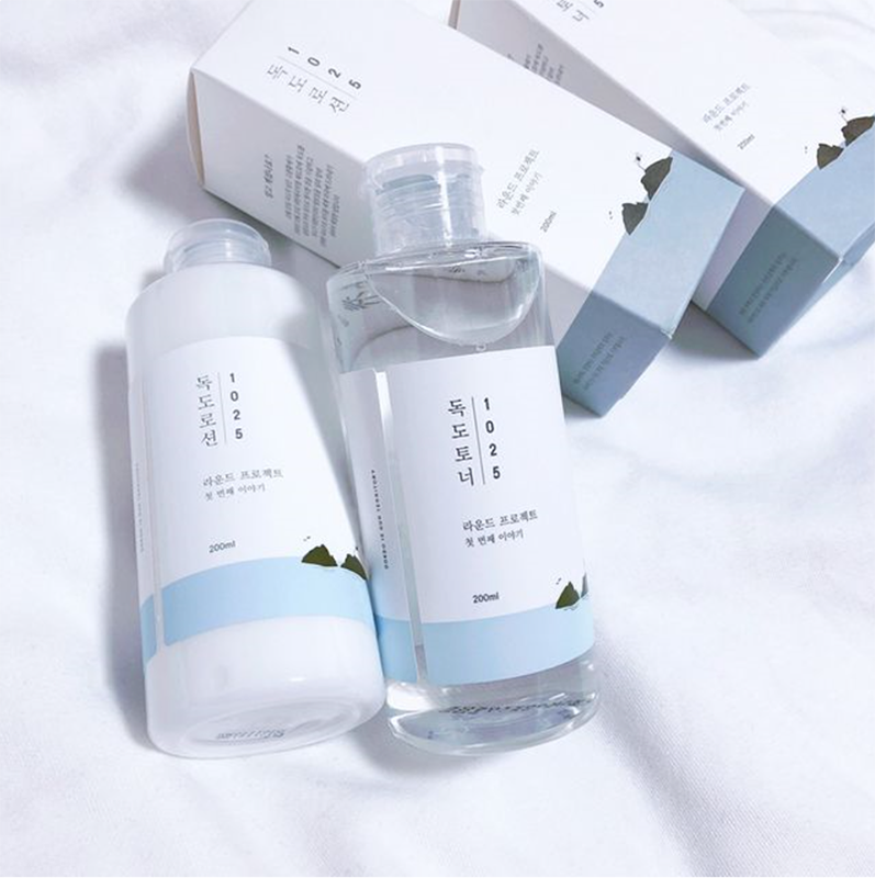 韩国正品 round lab柔恩莱独岛水乳 1025爽肤水乳液套装各200ml