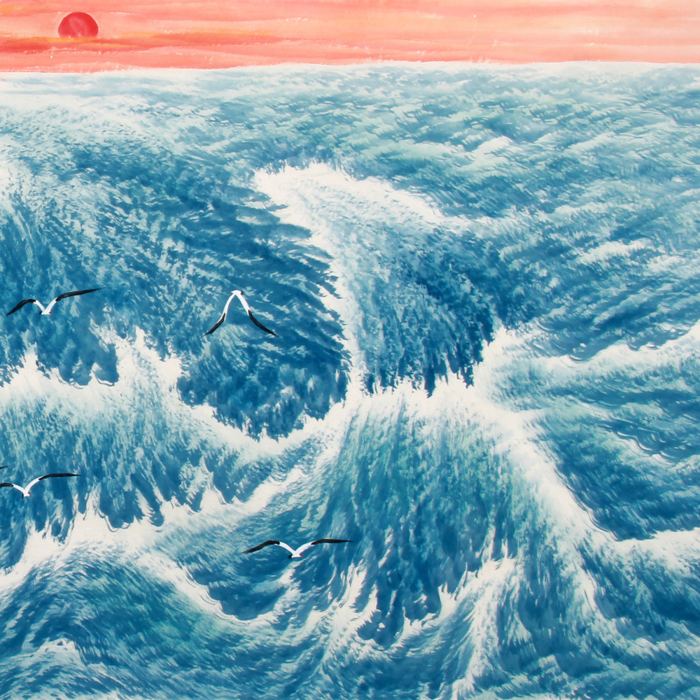 周天《精品山水小六尺系列 海纳百川》