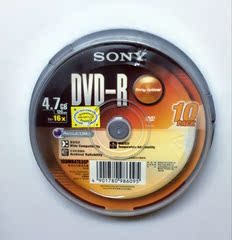 索尼Sony DVD 空白 光盘 刻录盘 DVD刻录碟片 DVD-R 10片装老包装