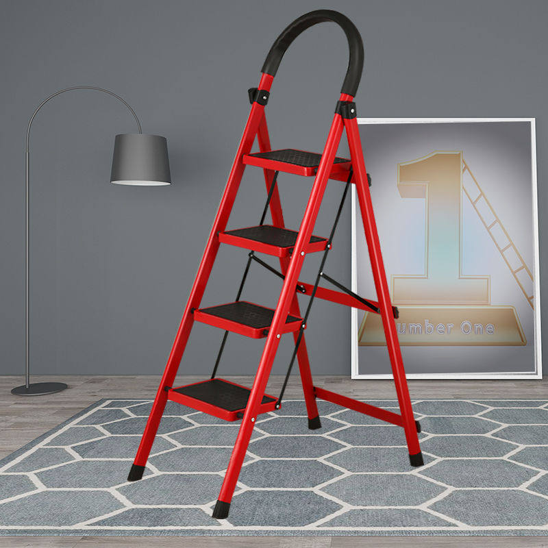 楼梯梯子家用折叠梯多功能铝合金加厚室内人字梯移动不锈钢伸缩.