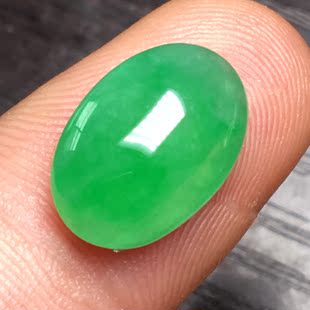 翡翠戒面天然阳绿大