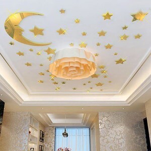 日本购屋顶墙贴纸遮丑贴天花板客厅卧室餐厅吊顶房顶部装饰品吊灯