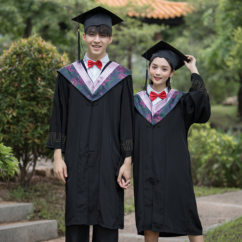 学士服大学生男女毕业礼服学院风班服硕士披肩文科成人通用学位服