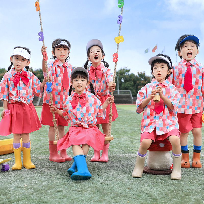 六一儿童表演服装小学生运动会啦啦队班服幼儿园可爱卡通合唱园服