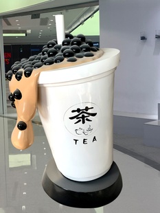 网红奶茶杯咖啡杯模型玻璃钢雕塑奶茶咖啡店门口开业装饰落地摆件