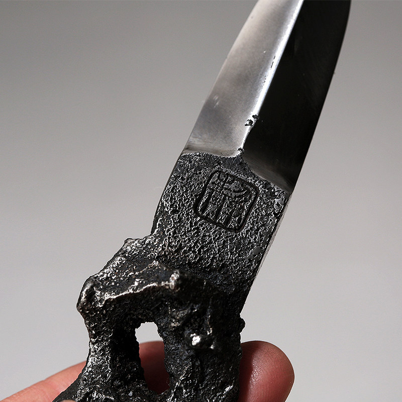 太湖石印象 纯手工铸铁锻造玄铁普洱茶刀 静迟美学出品