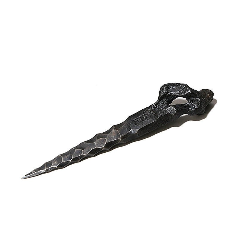 燧石妖刀 纯手工铸铁复古普洱茶刀防锈处理 静迟美学