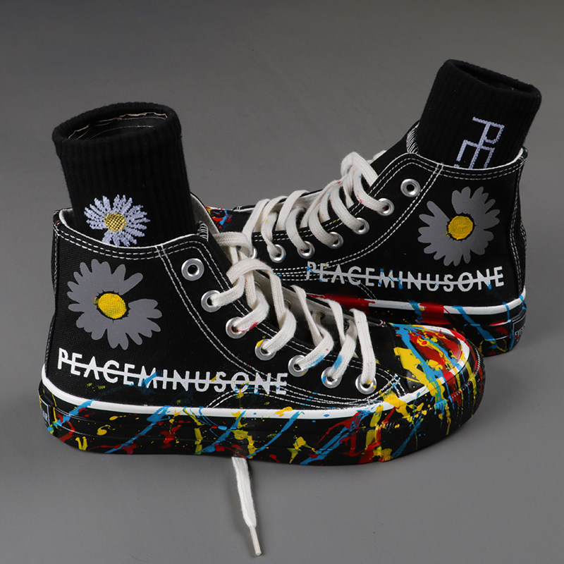 权志龙联名鞋子gd同款反光小雏菊做