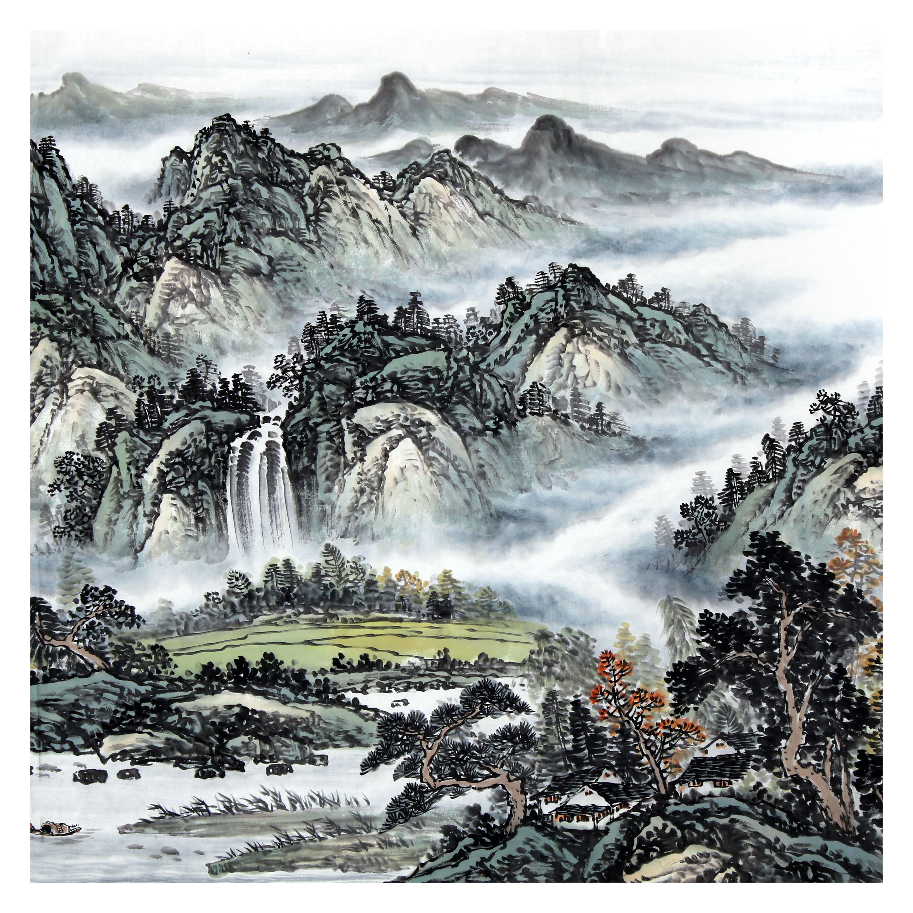 吕红喜《云海奇观》精品山水 1.78米横幅