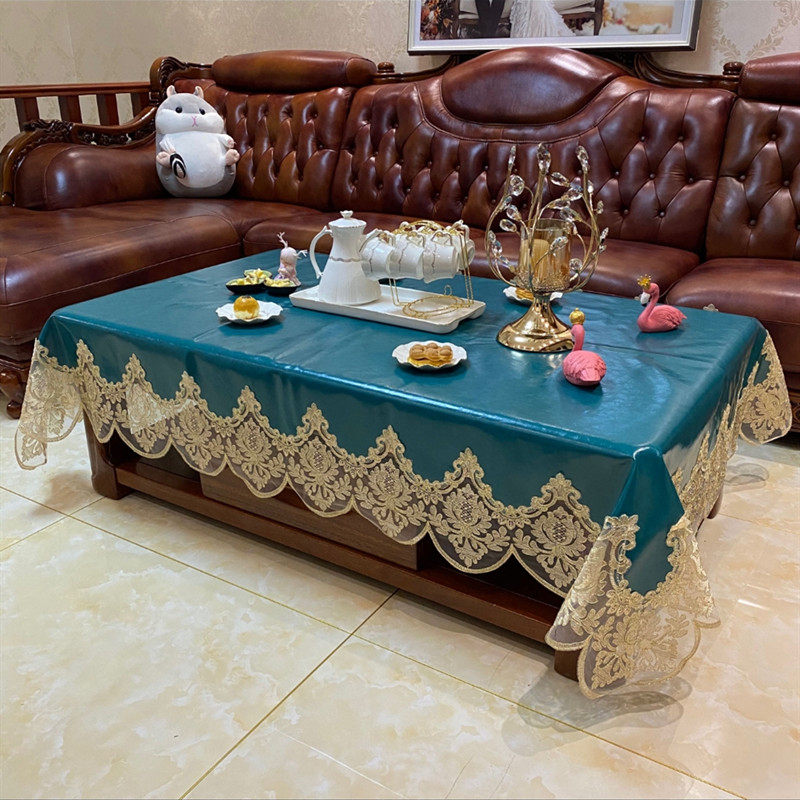 ins北欧餐桌布防水防油防烫pvc轻奢免洗桌布长方形pu皮革茶几台布