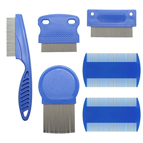 Jegtew 6 Pieces Dog Eye Combs  Pet Grooming Comb for Small D