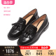 Stuart Weitzman女士皮革SW流苏平底鞋乐福鞋 SUTTON LOAFER