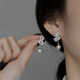 s925银针蝴蝶珍珠耳环轻奢高级感气质耳钉女2024新款小众独特耳饰