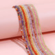 3mm彩色水晶锆石切面圆珠 diy手工制作串珠手链项链饰品配件散珠