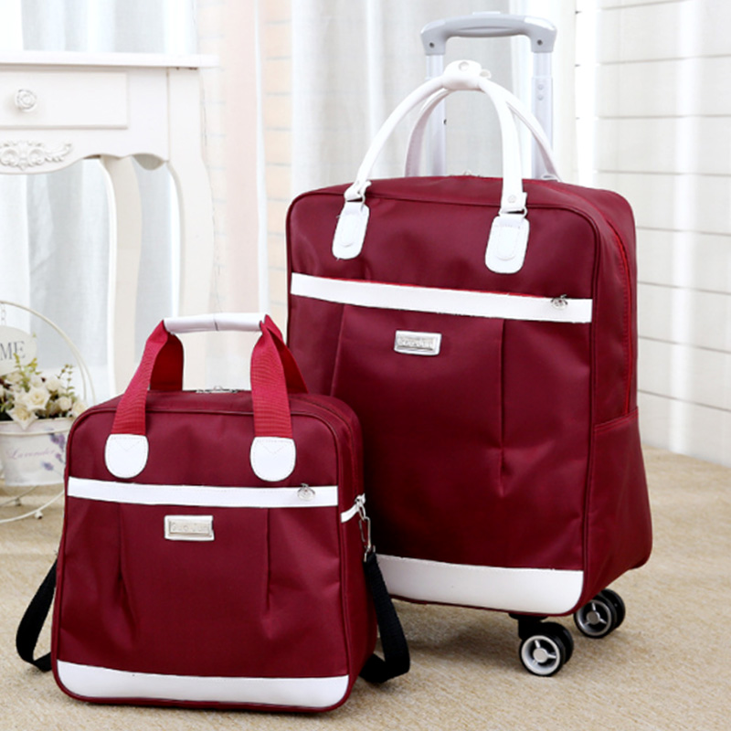 短途拉杆行李包旅行包拉杆万向轮登机带轮登机包子母行李箱超轻