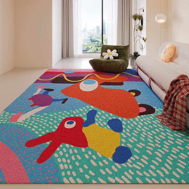 多巴胺仿羊绒地毯客厅卧室床边毯卡通儿童房家用毛绒地垫2023新款