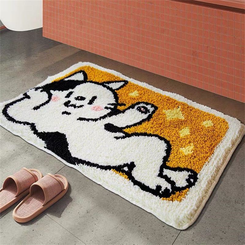 Absorbent felt bedroom entrance door mat bathroom rug carpet